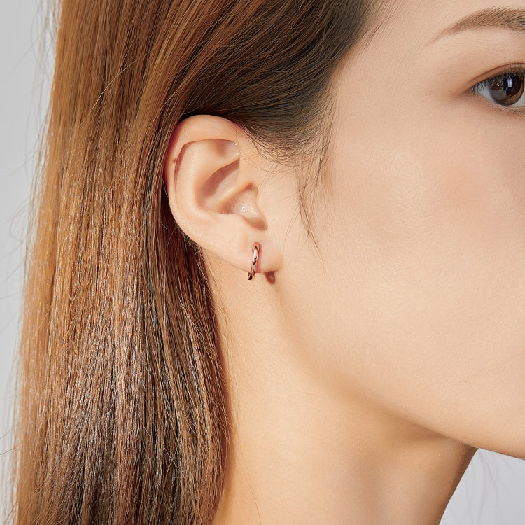 Boucles d'oreilles simples en argent sterling S925, Or rose, Argent, Or
