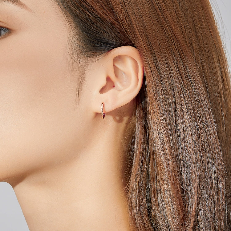 Boucles d'oreilles simples en argent sterling S925, Or rose, Argent, Or