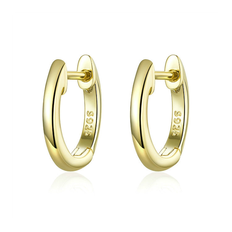 Boucles d'oreilles simples en argent sterling S925, Or rose, Argent, Or