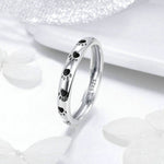 Bague Empreinte de Patte en Argent Sterling S925 Goutte d'Huile, 5, 6, 7, 8, 9
