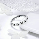 Bague Empreinte de Patte en Argent Sterling S925 Goutte d'Huile, 5, 6, 7, 8, 9