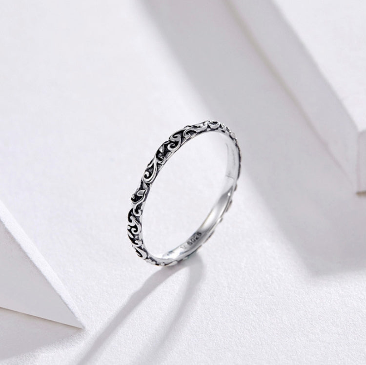 Bague en argent sterling à motif vintage, bague à motif tendance en argent 925, taille US 6, taille US 7, taille US 8, taille US 9