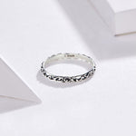 Bague en argent sterling à motif vintage, bague à motif tendance en argent 925, taille US 6, taille US 7, taille US 8, taille US 9