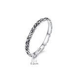 Bague en argent sterling à motif vintage, bague à motif tendance en argent 925, taille US 6, taille US 7, taille US 8, taille US 9