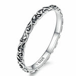Bague en argent sterling à motif vintage, bague à motif tendance en argent 925, taille US 6, taille US 7, taille US 8, taille US 9