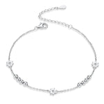 Bracelet Marguerite en Argent Sterling S925, Bracelet en forme de plante, SCB146