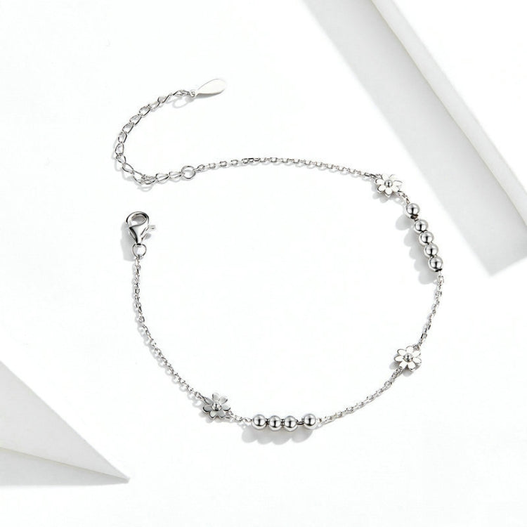 Bracelet Marguerite en Argent Sterling S925, Bracelet en forme de plante, SCB146