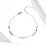 Bracelet Marguerite en Argent Sterling S925, Bracelet en forme de plante, SCB146