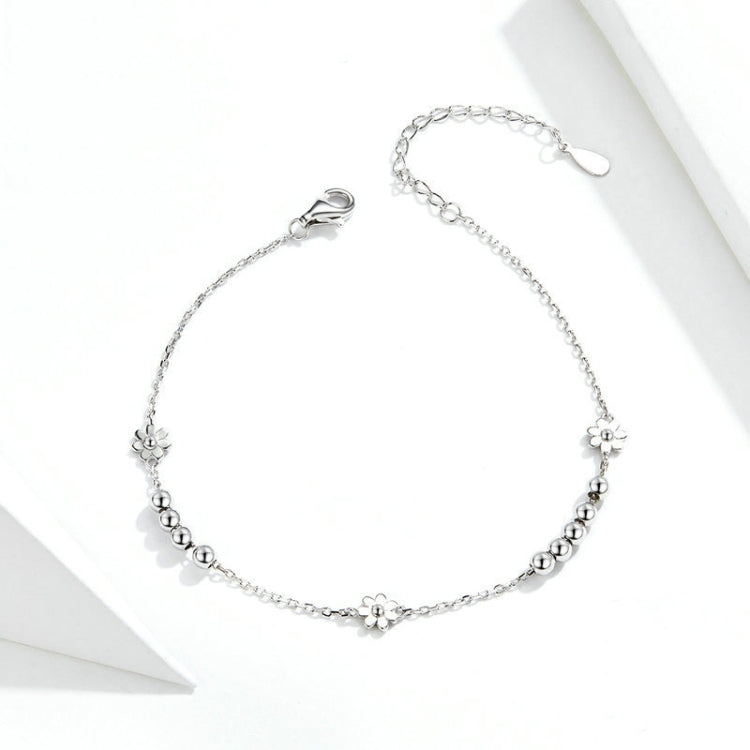 Bracelet Marguerite en Argent Sterling S925, Bracelet en forme de plante, SCB146