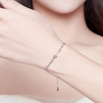 Bracelet Marguerite en Argent Sterling S925, Bracelet en forme de plante, SCB146