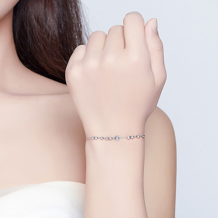 Bracelet Marguerite en Argent Sterling S925, Bracelet en forme de plante, SCB146