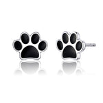 Boucles d'oreilles pendantes en argent sterling avec empreintes de patte d'animal, SCE757
