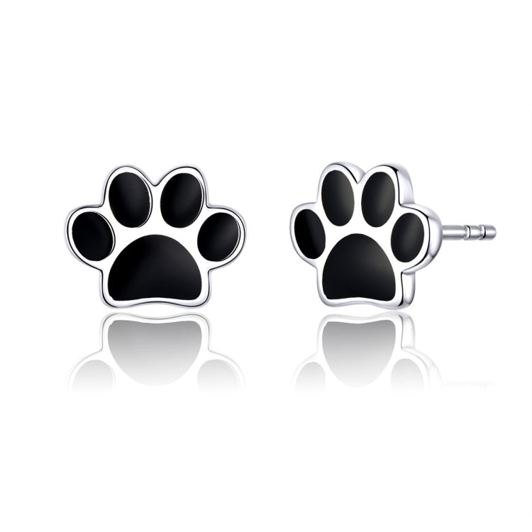 Boucles d'oreilles pendantes en argent sterling avec empreintes de patte d'animal, SCE757