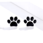 Boucles d'oreilles pendantes en argent sterling avec empreintes de patte d'animal, SCE757