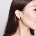 Boucles d'oreilles pendantes en argent sterling avec empreintes de patte d'animal, SCE757