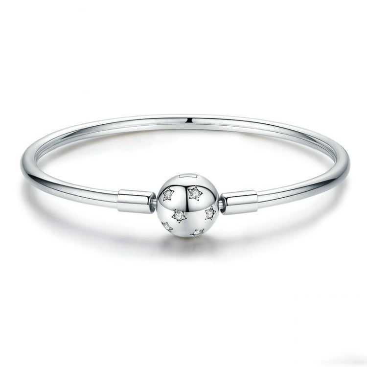 Bracelet étoile en argent sterling S925, bracelet perlé à faire soi-même, 17 cm, 19 cm