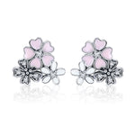 Boucles d'oreilles femme marguerite en argent sterling, tempérament, SCE400