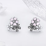Boucles d'oreilles femme marguerite en argent sterling, tempérament, SCE400