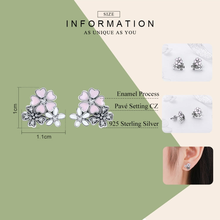 Boucles d'oreilles femme marguerite en argent sterling, tempérament, SCE400