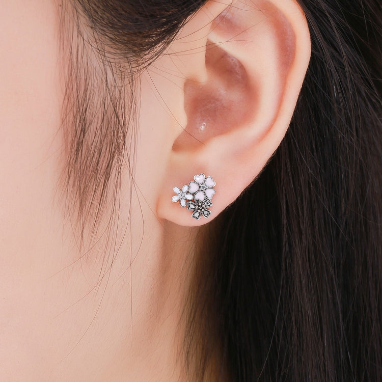 Boucles d'oreilles femme marguerite en argent sterling, tempérament, SCE400