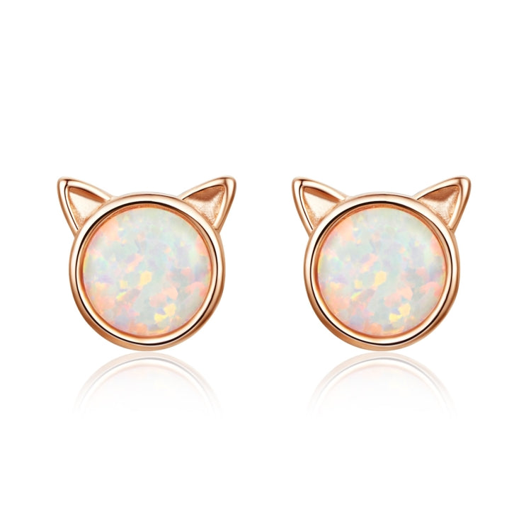Boucles d'oreilles DIY chat en argent sterling avec zircon