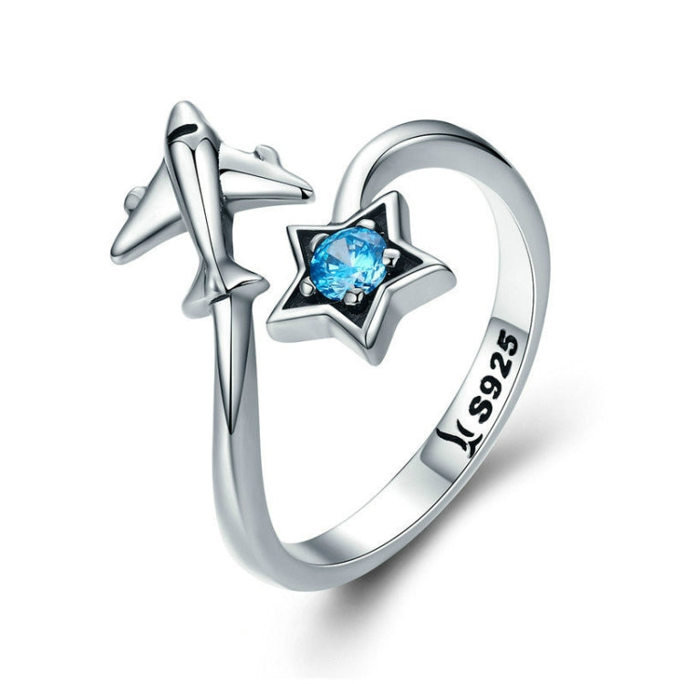 Bague en argent sterling S925, ouverte pour femme, voyage interstellaire, SCR322