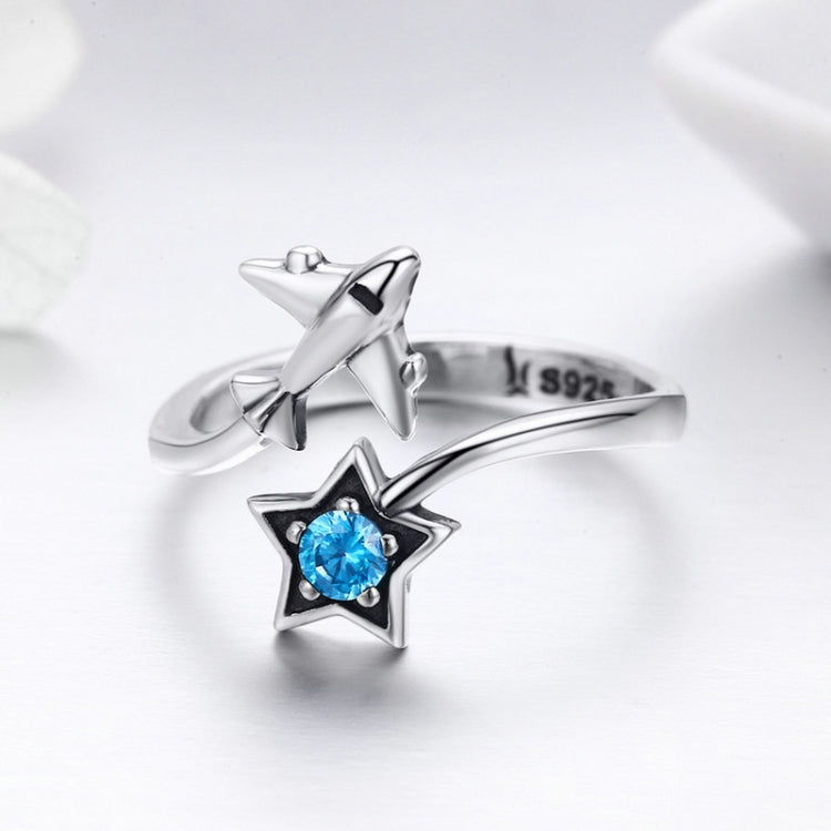 Bague en argent sterling S925, ouverte pour femme, voyage interstellaire, SCR322