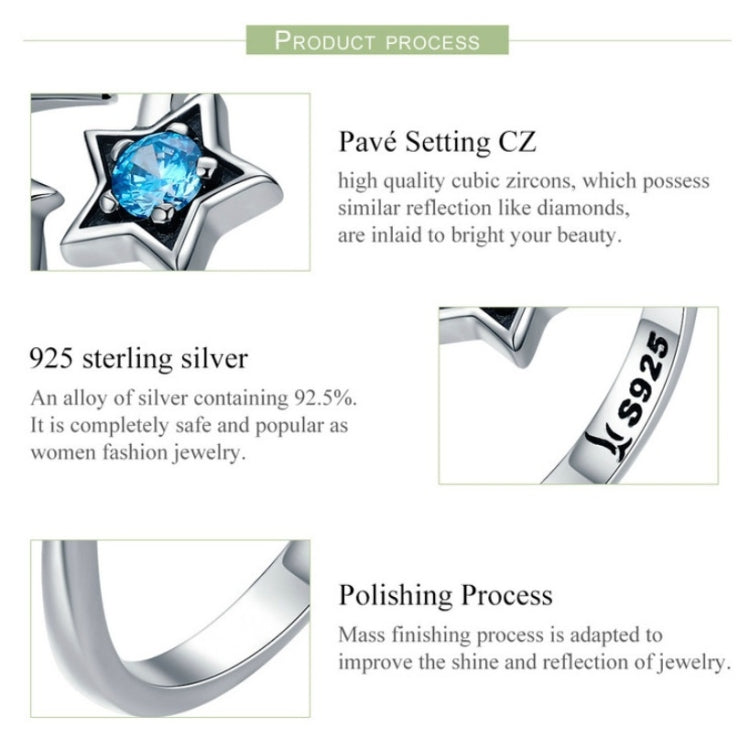Bague en argent sterling S925, ouverte pour femme, voyage interstellaire, SCR322