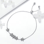 Bracelet en argent sterling S925 pour femme, motif marguerite, SCB084