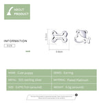 Boucles d'oreilles simples en argent sterling creux en forme d'os de chien, SCE649