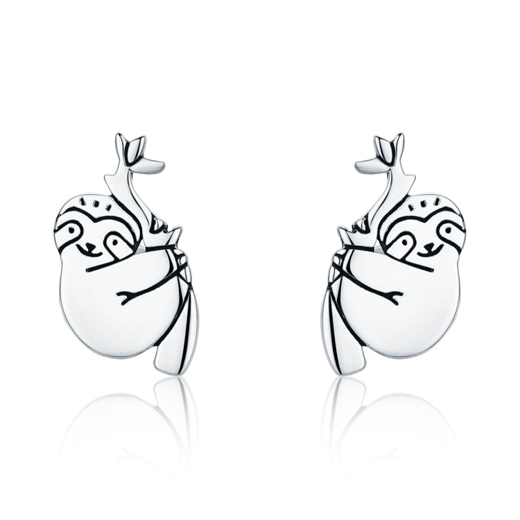 Boucles d'oreilles paresseux en argent sterling Boucles d'oreilles simples, SCE327