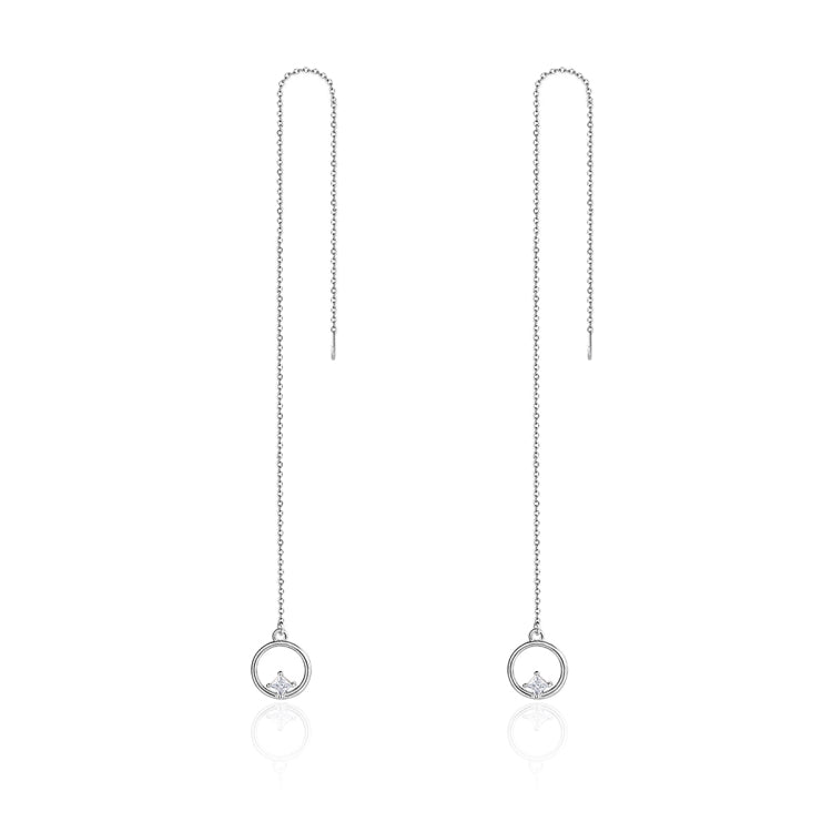 Cadeau de Saint-Valentin, boucles d'oreilles simples en argent sterling 925, SCE080