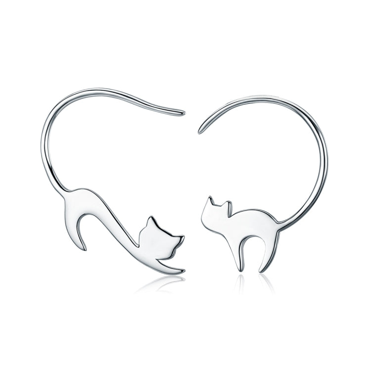 Boucles d'oreilles Naughty Cat en argent sterling S925, SCE073