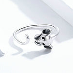 Bague ouverte en argent sterling S925, motif rat du zodiaque chinois du Nouvel An, SCR632