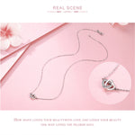 Collier femme en argent sterling S925 « Love », SCN181, SCN181 (Or)