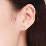 Boucles d'oreilles rétro pour femme en argent sterling S925 motif chat, SCE424