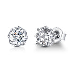 Boucles d'oreilles clous en argent sterling S925, boucles d'oreilles zircon, SCE499