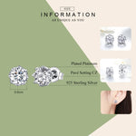 Boucles d'oreilles clous en argent sterling S925, boucles d'oreilles zircon, SCE499