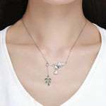 Hummingbird Greetings S925 Sterling Silver Necklace Zirconia Necklace, SCN217