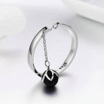 Bague en argent sterling S925 avec perle ouverte, SCR314