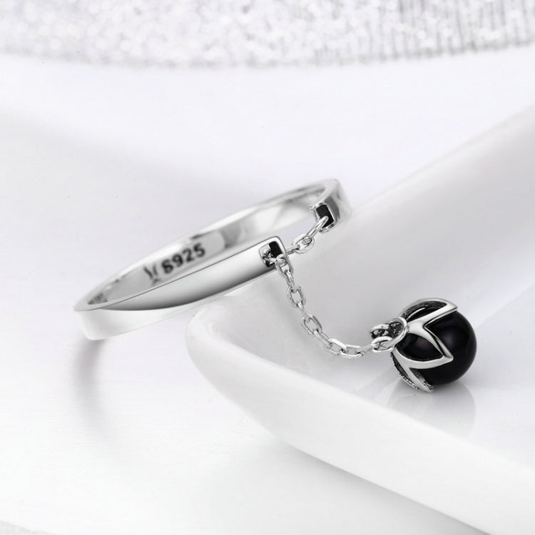 Bague en argent sterling S925 avec perle ouverte, SCR314