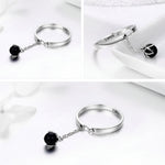 Bague en argent sterling S925 avec perle ouverte, SCR314