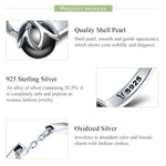 Bague en argent sterling S925 avec perle ouverte, SCR314