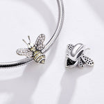 Perles en argent sterling S925, bracelet abeille DIY, accessoires de bijoux perlés, SCC1194