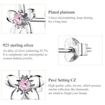 Boucles d'oreilles fleur en argent sterling S925, zircon simple et élégant, SCE784