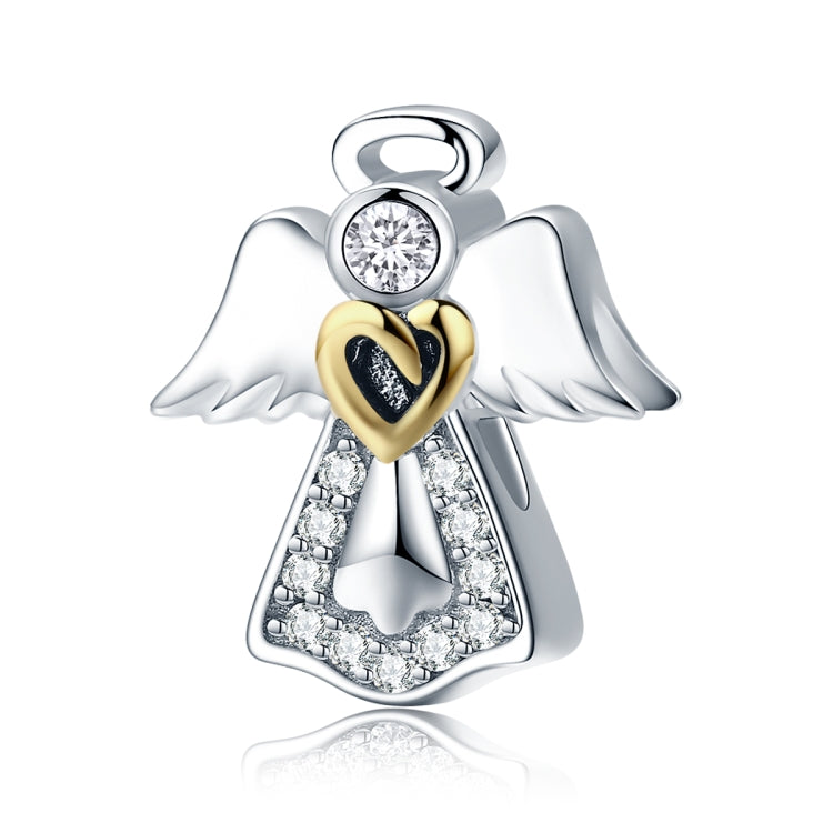 Pendentif Ange Gardien en Argent Sterling S925 avec Diamant, Bijoux Bricolage, Accessoires pour Bracelet