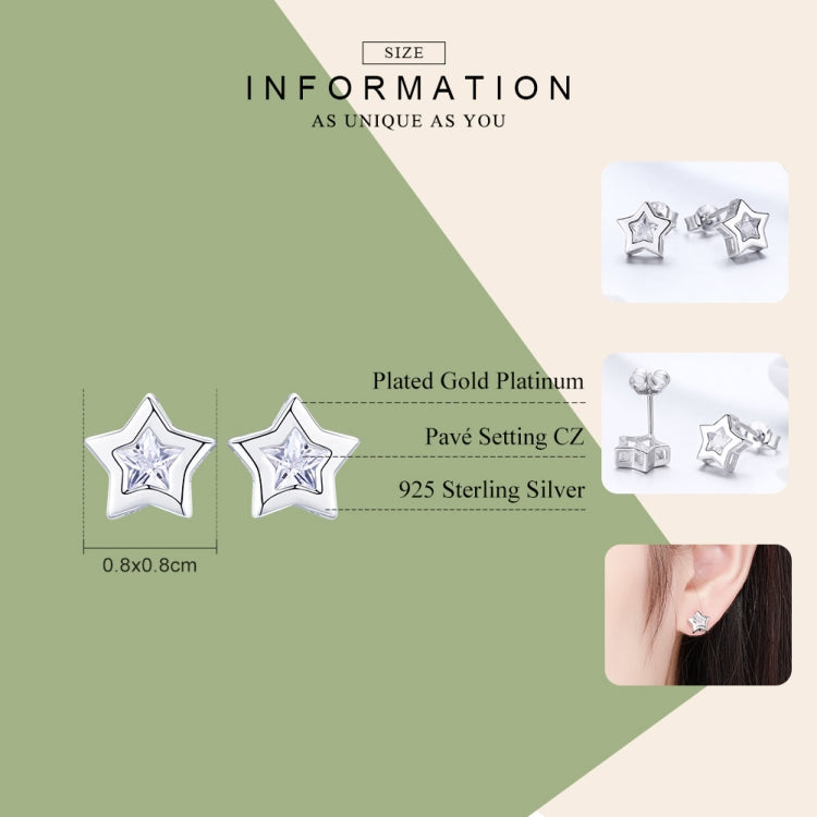 Boucles d'oreilles étoiles à faire soi-même en argent sterling 925, SCE437