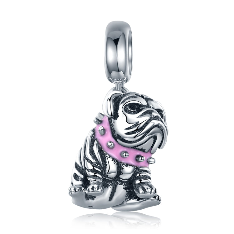 Accessoire de bracelet perlé avec pendentif Bouledogue en argent sterling S925, SCC552