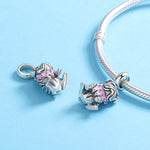 Accessoire de bracelet perlé avec pendentif Bouledogue en argent sterling S925, SCC552