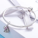 Accessoire de bracelet perlé avec pendentif Bouledogue en argent sterling S925, SCC552
